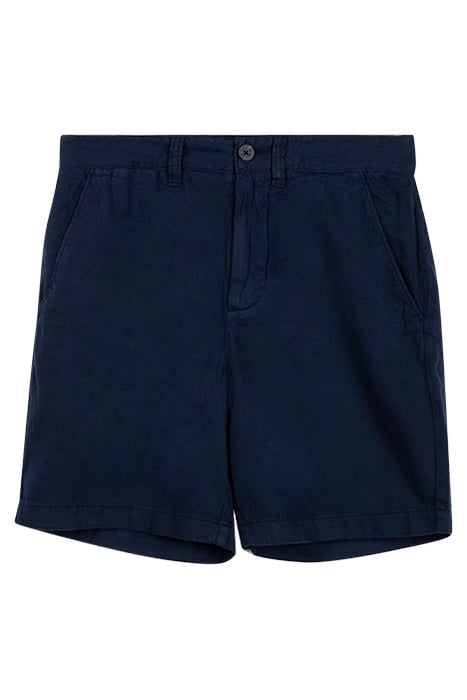 COTTON LINEN CHINO SHORTS DARK NAVY 1