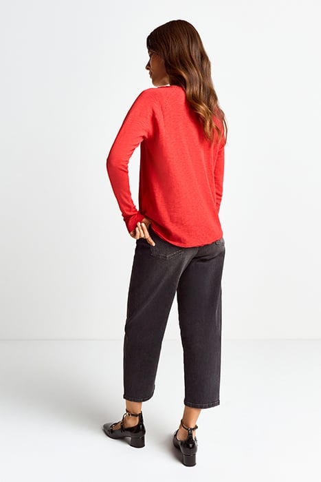 ORGANIC HEAVY JERSEY LONGSLEEVE POPPY RED 3