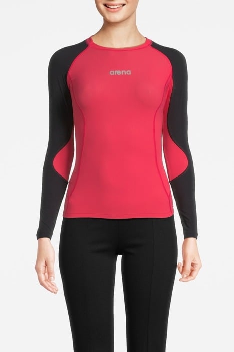 COMPRESSION LS SHIRT W FLUO_RED 1