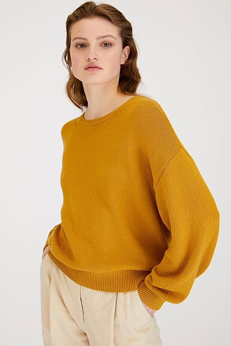 RELAXED COTTON SWEATER TUMERIC 5