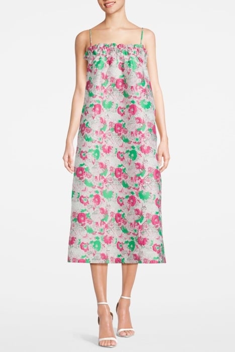 3D JACQUARD STRAP DRESS SUGAR PLUM 1