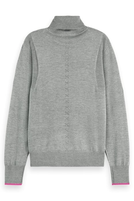 ROLL NECK PULLOVER MID GREY MELANGE 5