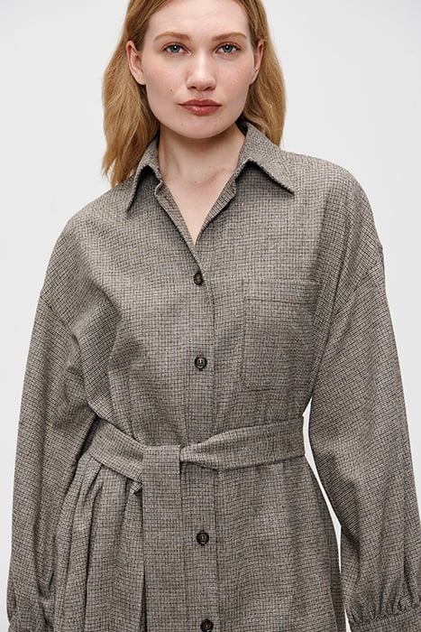 EMMY LONG SHIRT DRESS HUNTER GREEN 5