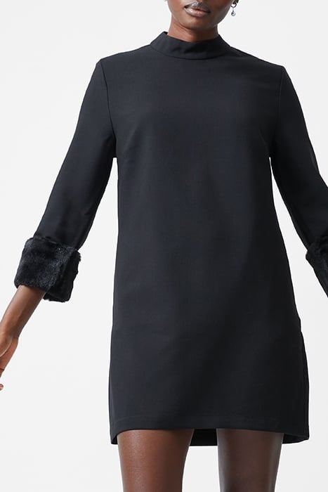 LUX DAUX FUR 3/4 CUFF DRESS S BLACK 4