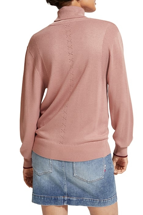ROLL NECK PULLOVER DUSTY ROSE 2
