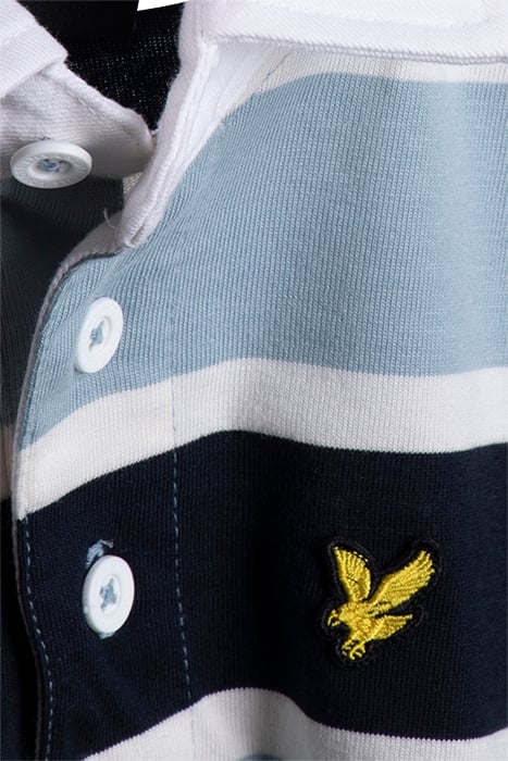 STRIPE RUGBY SHIRT SLATE BLUE 3