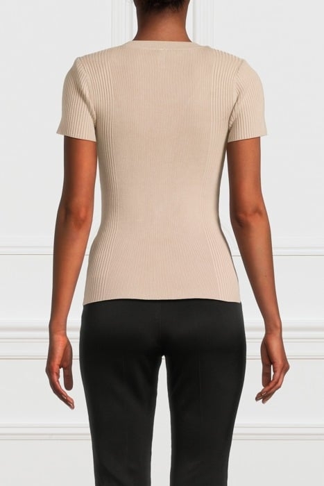 TETI SS VN SWEATER T FAWN TAUPE 2