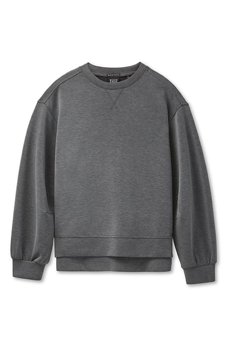 MODAL SCUBA TOP CHARCOAL HEATHER 3