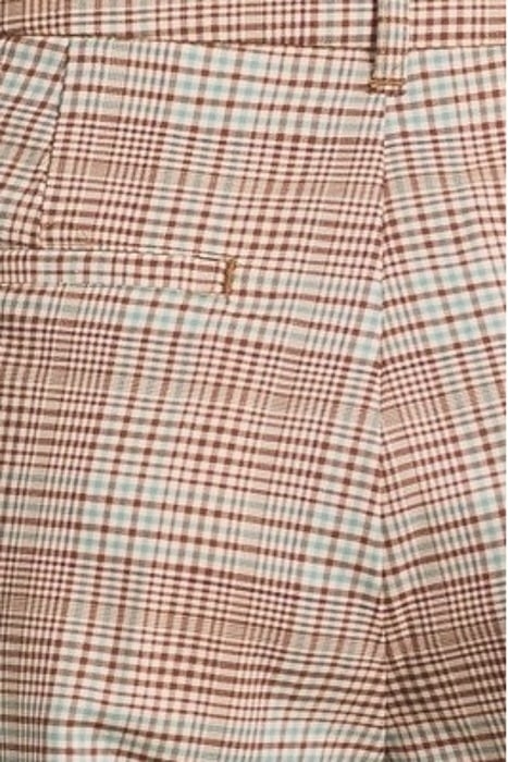 ROSE - PLEATED HIGH RISE WIDE LEG CHECK PANT PRINCE OF WALES 5