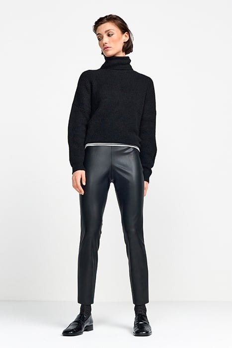 FAKE LEATHER LEGGINGS BLACK 1