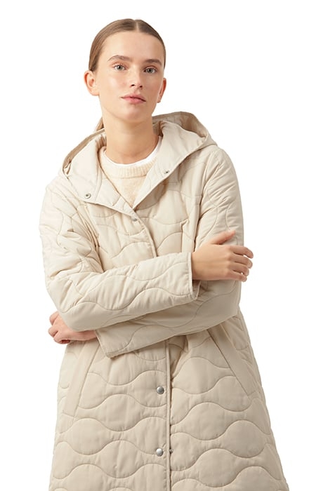 LONG QUILT COAT QUILTED05 LIGHT SAND 6