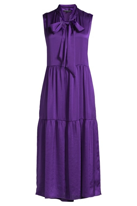 FLOUNCED DRESS WITH BOW DEEP PURPLE 3