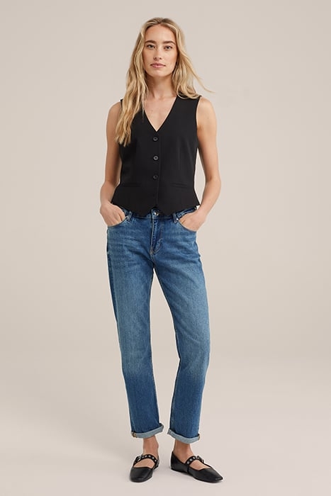 5-POCKET MID WAIST DARK BLUE 3