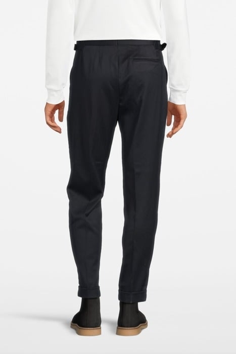 HARVEY WAIST BUCKLE TROUSERS PALE NAVY - OUTLET PRICE 2