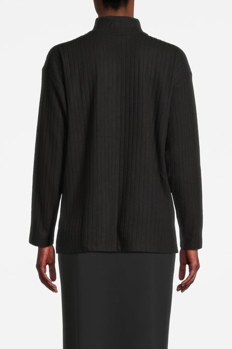 CALLIE HIGH NECK RIB SWEATER BLACK - OUTLET PRICE 2