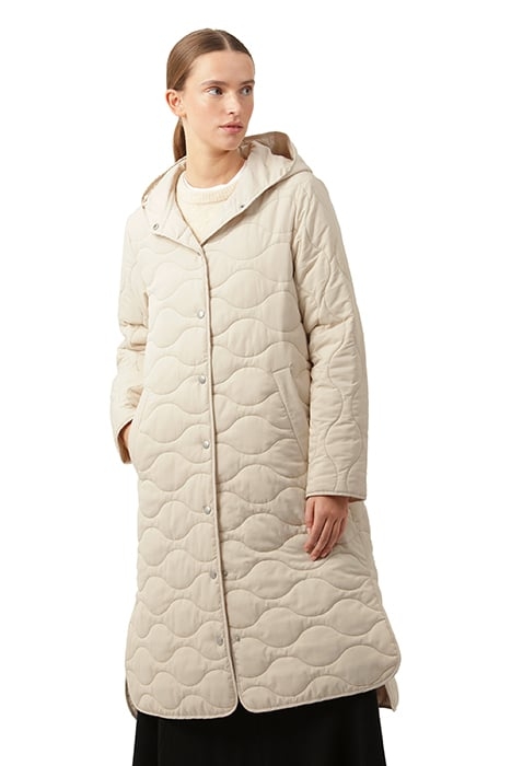 LONG QUILT COAT QUILTED05 LIGHT SAND 1