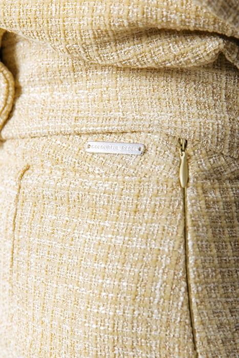 TRISTA BOUCLE HIGH WAIST SKIRT LIGHT YELLOW 3