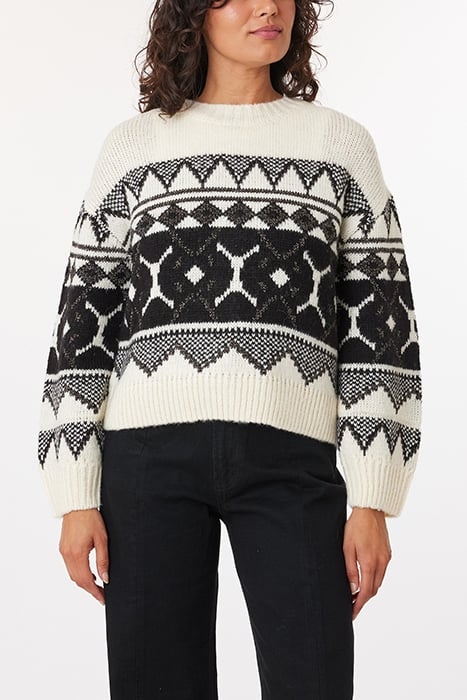 SWEATER CARDIGAN EGGNOG/CHAMPAGNE 5