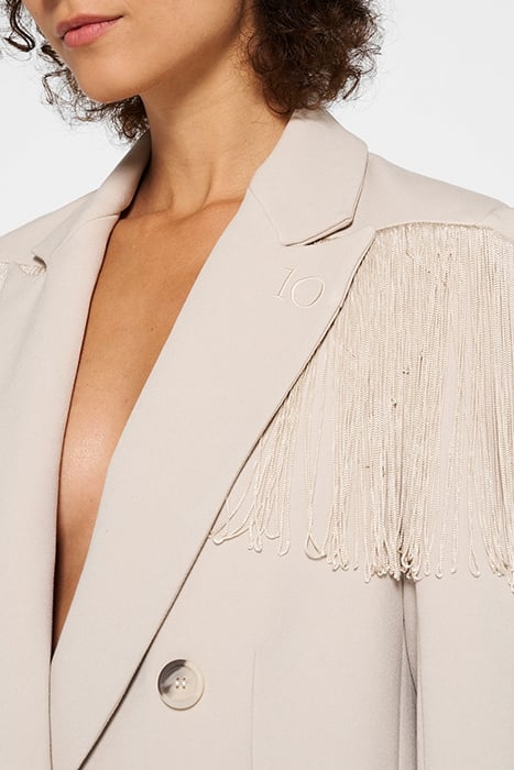 CREPE BLAZER FRINGE LIGHT SAFARI 5