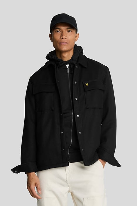 BRUSHED OVERSHIRT JET BLACK 1