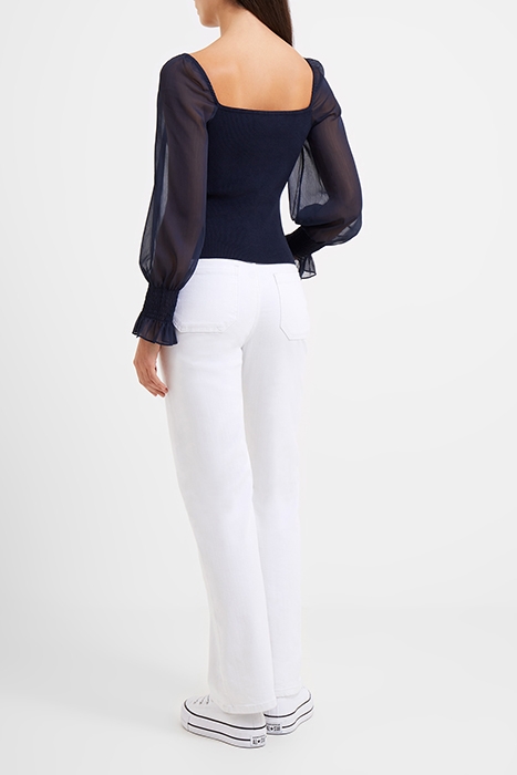 MAIA KRISTA CREPE MIX JUMPER BLUE 3