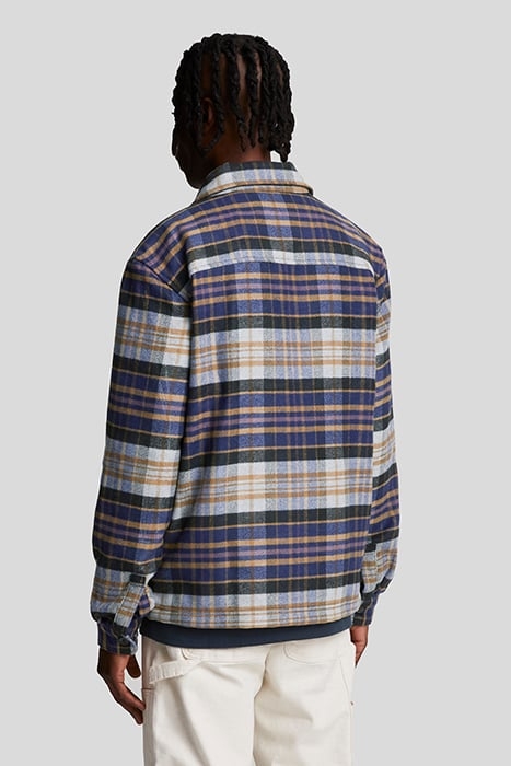 CHECK FLANNEL OVERSHIRT DARK NAVY/ CHALK 2