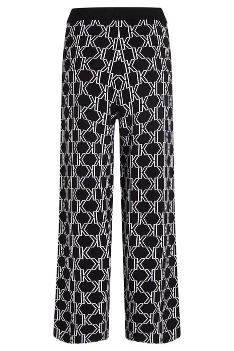 KL MONOGRAM KNIT TROUSER BLACK/WHITE 2