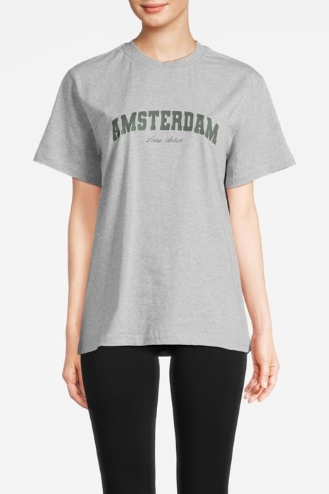 DEMI AMSTERDAM TEE GREY MELANGE 1