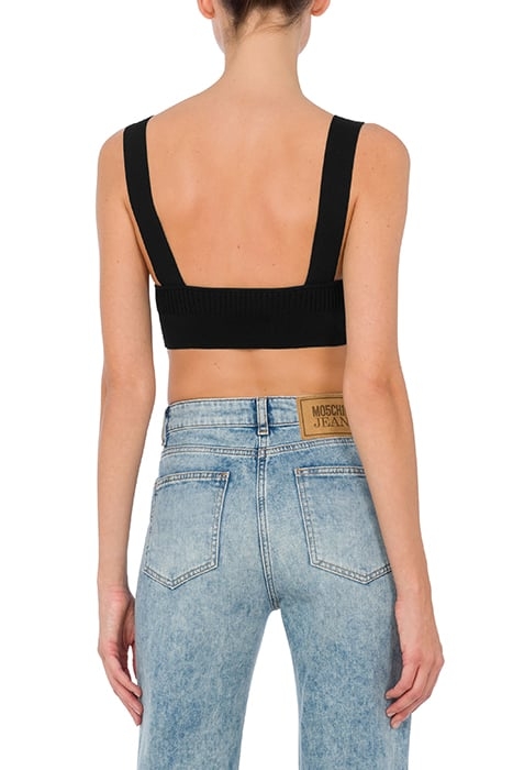 CROP TOP WITH STRAPS BLACK 2
