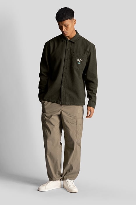 1874 BRUSHED COTTON OVERSHIRT WILTON GREEN 3