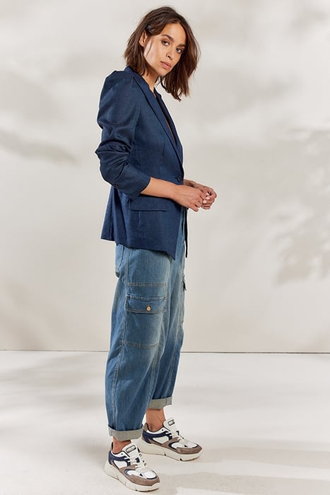 BLAZER LINEN BLEND NIGHT SKY 3