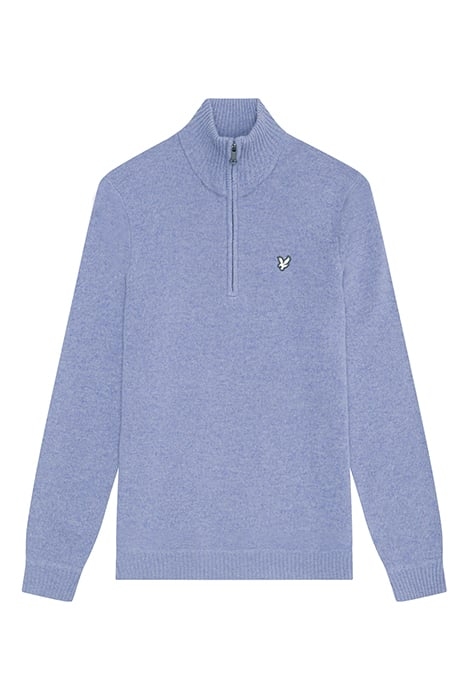 LAMBSWOOL QUARTER ZIP JUMPER FACTORY BLUE 3