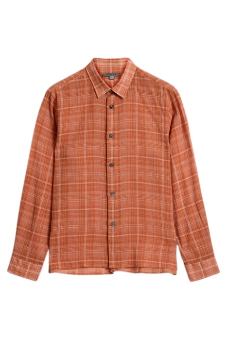 OVER SHIRT WITH STRAIGHT BOTTOM HEM HOR BURNT CLAY 2