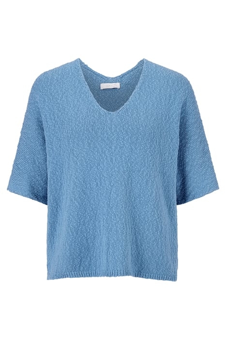 BOXY V-NECK FRENCH BLUE 3