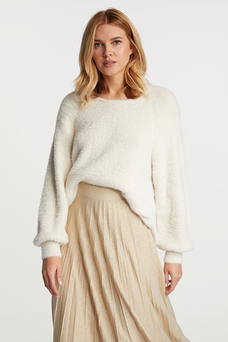 COZY CREW NECK PEARL WHITE 1