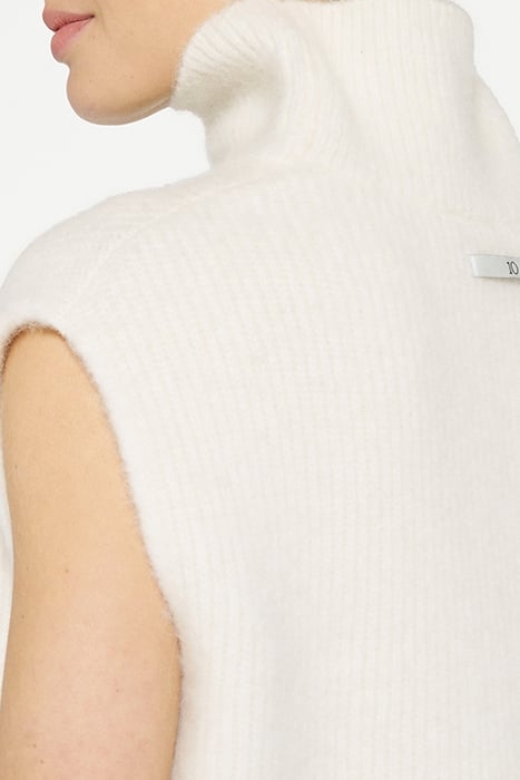 SHORT SOFT KNIT SWEATER ECRU 5