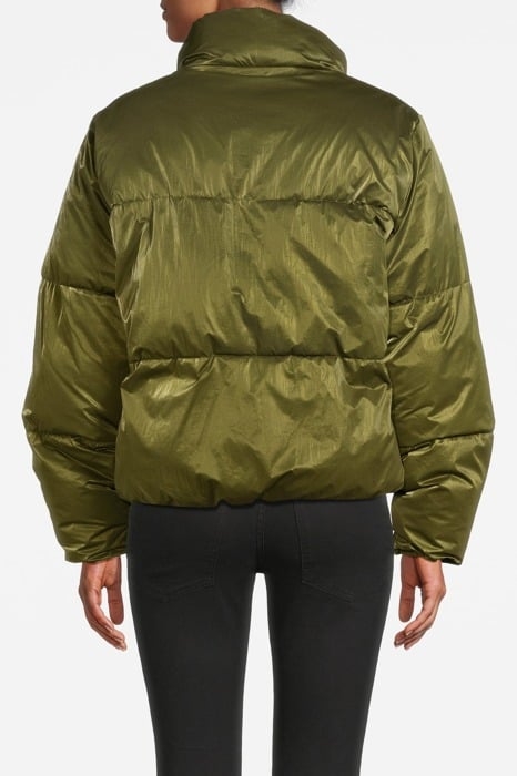 WATER RESISTANT METALLIC PUFFER JACKET WITH REPREVE® FILLING 2