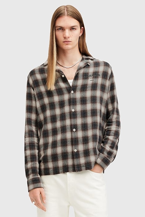 UNDRGRND LS CH SHIRT BISON RED 1