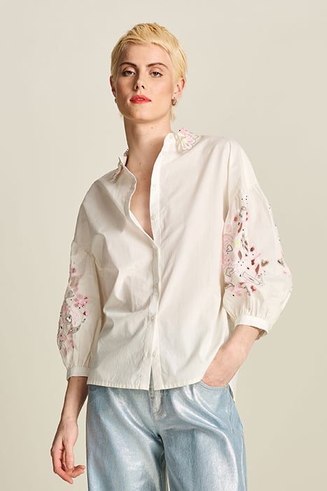 BLOUSE - EMBROIDERY BLOOMING ECRU WHITE 1