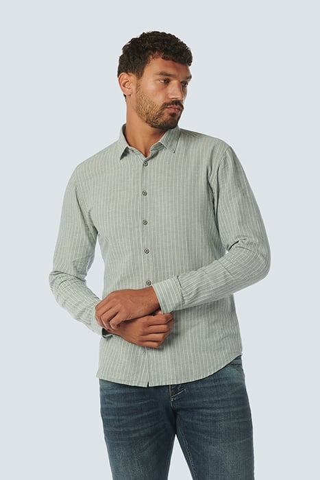 SHIRT STRIPES WITH LINEN ZINC 1