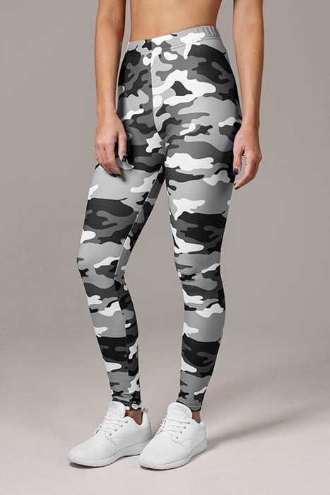 LADIES CAMO LEGGINGS SNOW CAMO 1
