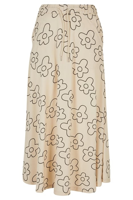 LADIES VISCOSE MIDI SKIRT SOFTSEAGRASSFLOWER 4