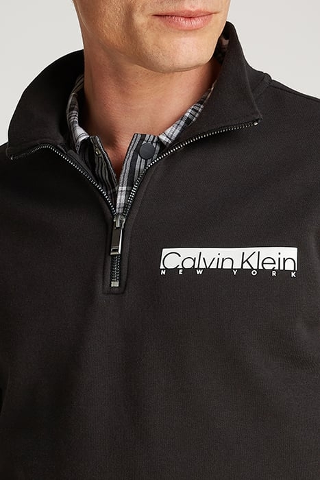 NY CHEST BOX LOGO Q-ZIP CK BLACK 6