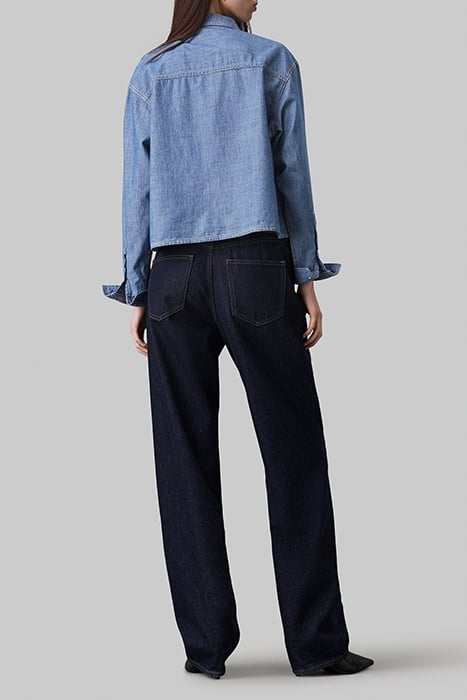 CROPPED DAD DENIM SHIRT DENIM MEDIUM 3
