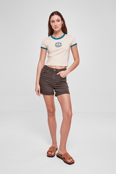 LADIES STRETCH JERSEY CROPPED TEE SOFTSEAGRASS/WATERGREEN 3