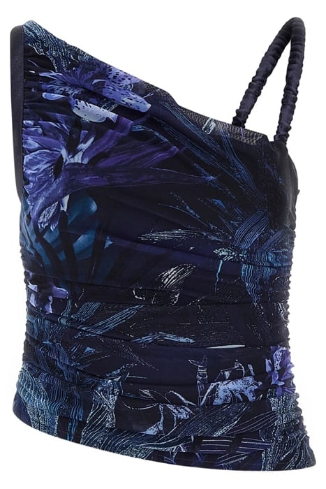 SL SHIRRED MESH DINA ETCHED TROPICAL PRIN 4