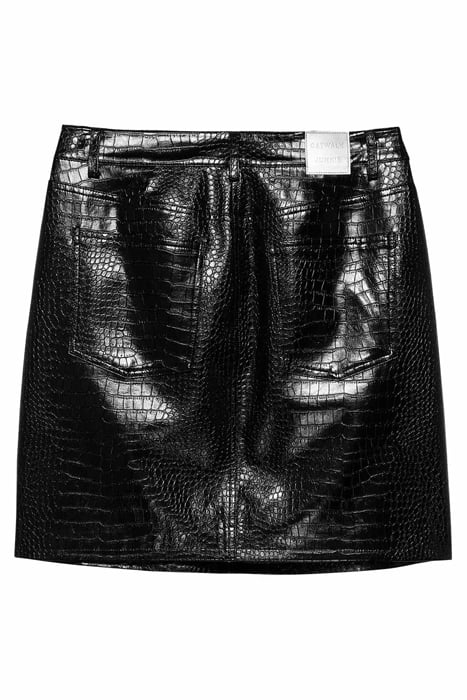 VEGAN LEATHER SKIRT BLACK 5