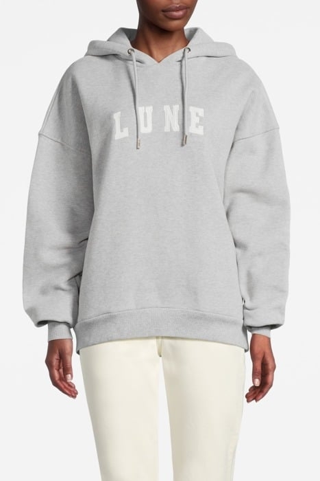 ZOE LOGO HOODIE GREY MELANGE 1