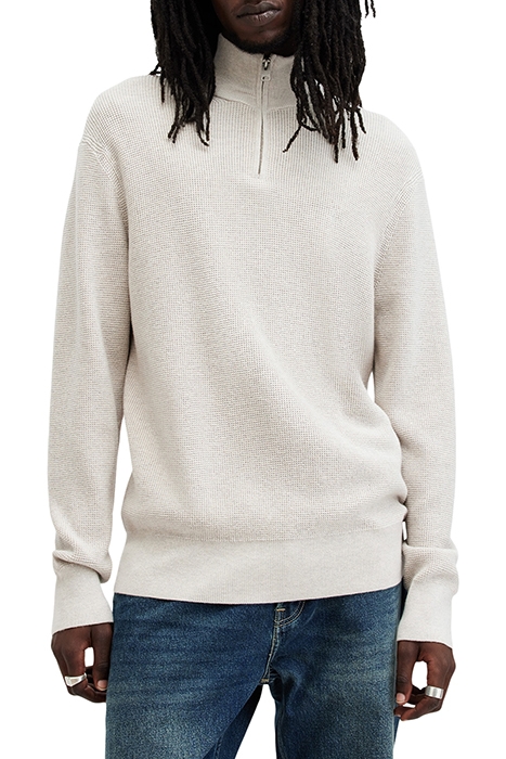 ASPEN ZIP FUNNEL PALE GREY MARL 1