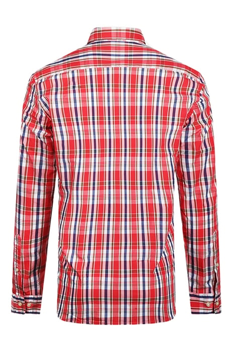 SUMMER CHECK SHIRT CORAL RED 2